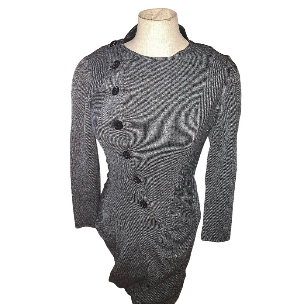 Vintage 1980s Ruched All That Jazz Fitted Dress Size 3/4 Made in USA